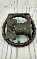 Liberty Bell Pass Stow Symbol of American independence Vintage Belt Buckle