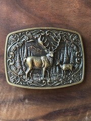 Men Metal Cowboys Belt Buckle Deer Nature Hunter Western Perfect Christmas gift