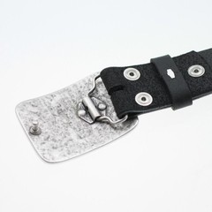 Rectangular belt buckle with lighthouse in buckle for leather belt DIY