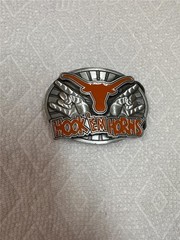 Hook&rsquo;Em Horns Belt Buckle Great American Buckle Company BKL2324PC