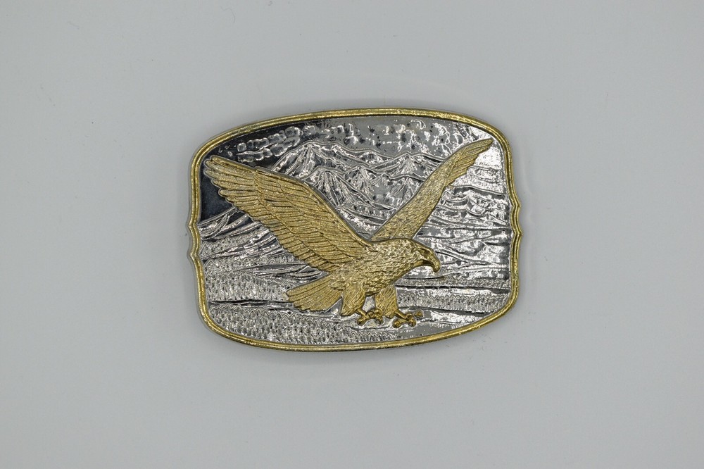 International Monetary Mint American Eagle Silver & 24K Gold Belt Buckle new COA