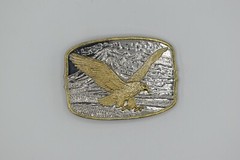 International Monetary Mint American Eagle Silver & 24K Gold Belt Buckle new COA