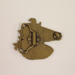 Belt Buckle Horse Head, Belt Buckle for Riders and Horse Fools Gold Antique