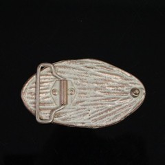 Oval Organic Textured Belt Buckle Belt Buckle Rose Mother of Pearl