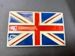 Great Britain Union Flag British Jack United Kingdom G.A.P. Pewter Belt Buckle