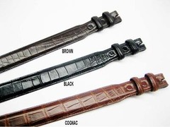 Genuine Alligator belt size 26 to 46. 1-1/4 tapered to 1&Prime;, for 1&Prime; buckle U.S.A.