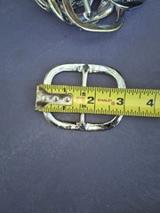 Lot of 21 (x9)CHROME FINISH & (x12)SOLID BRASS BELT BUCKLES FITS 1 »-1.25 »Belt
