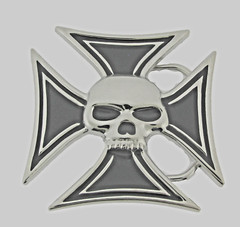 Skull Belt Buckles Black Metal Halloween Party Costume Chopper New Men Women