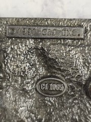 Vintage 1991 C & J Inc Plumber Color Belt Buckle – Missing Belt Loop