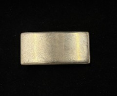 Vintage silver-tone rectangular belt buckle RARE