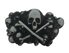 Skull Belt Buckle Cross bones Men Women Halloween Costume Christmas Party Gift