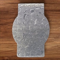 Belt buckle Damascus hand forged