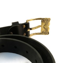 Brass belt buckle Runic, pin type, runic buckle, ornament for 1.5 casual belt