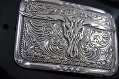 Crumrine Vintage Western Longhorn Skull Belt Buckle 38034