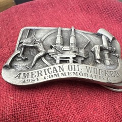 Arroyo Grande Buckle Co. Vintage 1984 American Oil Worker Belt Buckle LE 812