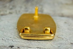 Wisconsin Ducks Unlimited belt buckle gold tone