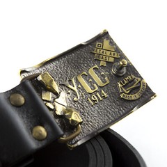 Brass belt buckle Rampant Lion, Royal coat of arms, Lion, Galicia belt buckle