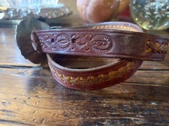 XXL Taxco James Reid Style Sterling Silver Belt Buckle Set Dator 32-35-1”✅
