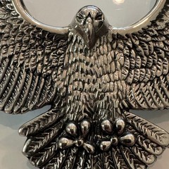 Vintage Classico Italia Eagle Belt Buckle Silver Tone A136 Western Biker