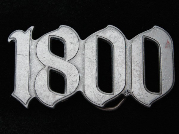 QB15106 REALLY COOL CUT-OUT **1800** TEQUILA BOOZE PEWTER BELT BUCKLE