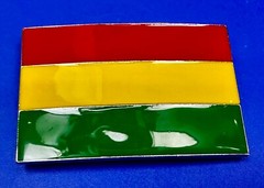 Reggae Flag Rasta Bob Marley Rastafarian Country Culture Patriotic Belt Buckle