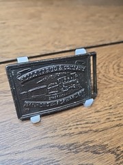 Wells Fargo & Company Stage Coach Train Banker Forwarders Bronze Belt Buckle