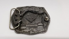 C&J BELT BUCKLE Train Engine #203 Indian Warrior Headdress, 1996 #1691 Eagle