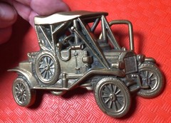Cast Brass 1978 BARON BELT BUCKLE 6114 Antique Automobile Car