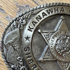 OBSOLETE 1989 Kanawha County West Virginia Sheriff Department Brass Belt Buckle