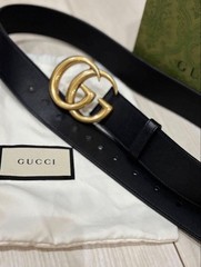 GUCCI Pre-Owned Black Leather Belt 38 Inches