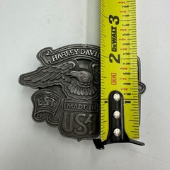 Harley Davidson Eagle Made in USA Belt Buckle Vintage Pewter Moto