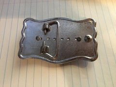 Silver Color Southwest Western REAL 1921 Morgan Silver Dollar Belt Buckle