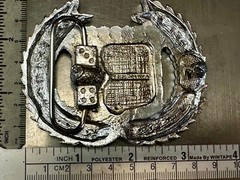 Cadillac Style Crown & Leaf Symbol Silver Tone Cutout Belt Buckle – 2002 Mobtown