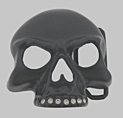 Black Skull Belt Buckles Men Skeleton Rhinestones Halloween Party Costume Pirate