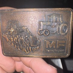Massey Ferguson Tractor rare vintage Belt Buckle Limited Edition Embossed