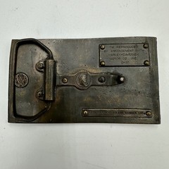 Vintage 1974 Bergamot Brass Works Harley Davidson Freedom Machine Belt Buckle
