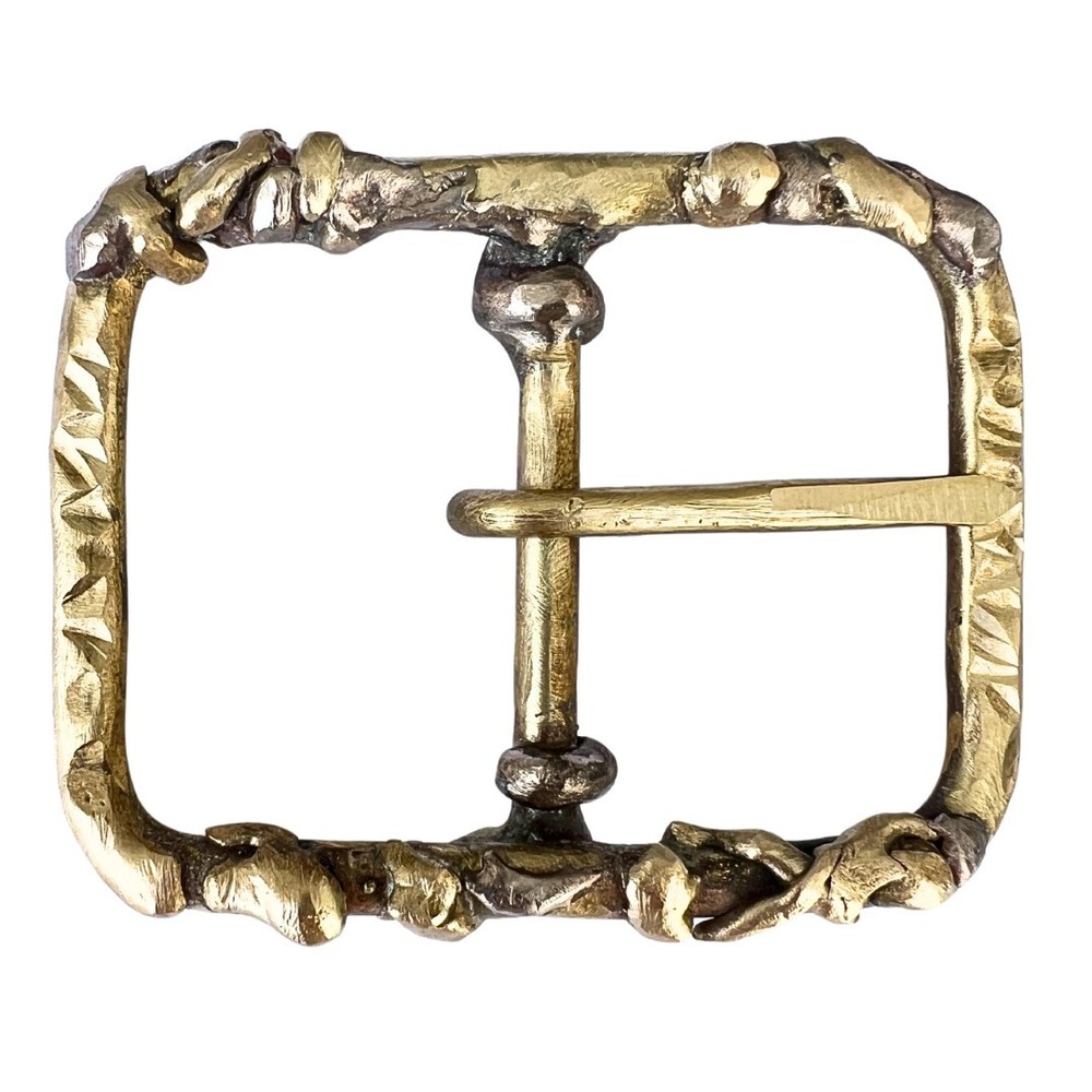 Handmade Solid Brass Belt Buckle USA | 1.5&Prime; Retro Artisan Buckle Men & Women