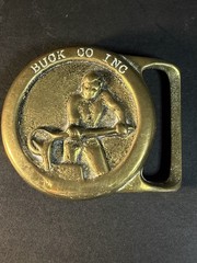 Vintage Blacksmith Brass Belt Buckle Buck Go Inc.