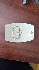 Armani Exchange Silver Metal Western Rhinestone Logo Men&rsquo;s Belt Buckle