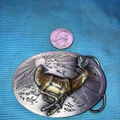 1988 Siskiyou Buckle Co Buck Deer Hunting Belt See Pic’s