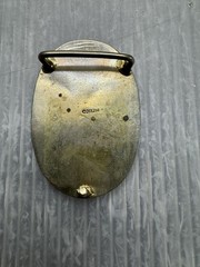vintage Mexican Nickel Plated Bronze w/ Abalone Inlays 1” BELT BUCKLE