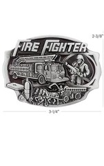 Fire Fighter Rescue Truck Red Enameled Belt Buckle Perfect gift for him