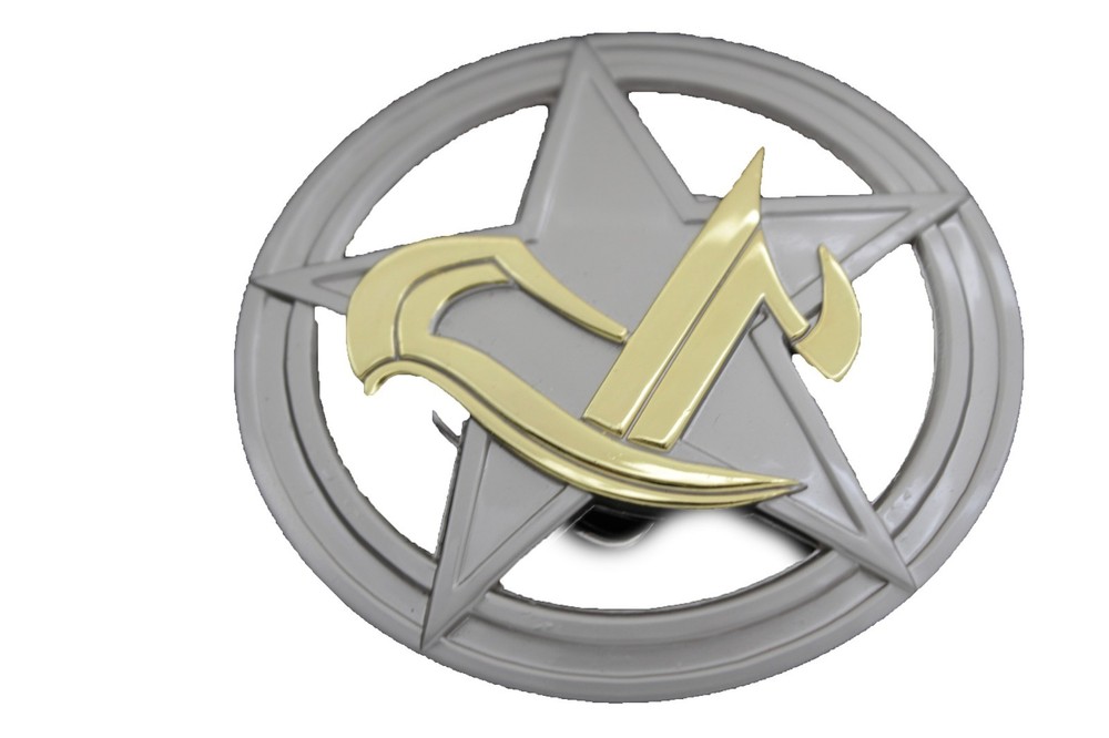 New Men Women Silver Metal Belt Buckle Round Gold Texas Star Circle Shape Shield