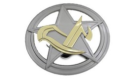 New Men Women Silver Metal Belt Buckle Round Gold Texas Star Circle Shape Shield