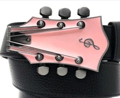 Pink Enamel Guitar Head Belt Buckle Musician Western other Colors Available