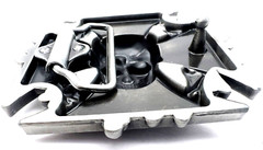 Skull & Bones Maltese Cross Enameled Belt Buckle Biker Gothic