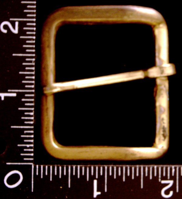 LL16107 VINTAGE **CUT-OUT RECTANGULAR DESIGN** GOLDTONE TONGUE TYPE BELT BUCKLE
