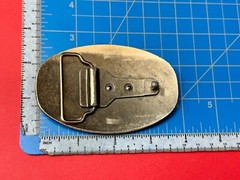 Manchester Ltd Lions Crest Clothing Company Silver Color Metal Belt Buckle