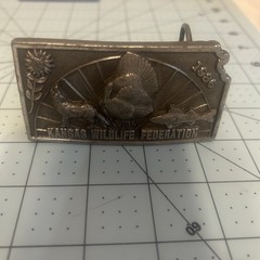 Kansas Wildlife Federation Limited Edition Metal 3D Western Buckle 1.5in