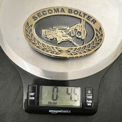 Vintage Dyna Buckle Secoma Bolter Solid Brass Belt Buckle 3.25×2.25 Workwear